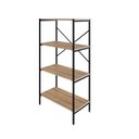 Ver imagem 1 de Estante C/04 Prateleiras 118x60x33cm Tub Tueh1164 Lâmina Mel - Est.preta Lâmina Mel / Est.preta