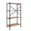 Ver imagem 4 de Estante C/04 Prateleiras 118x60x33cm Tub Tueh1164 Lâmina Mel - Est.preta Lâmina Mel / Est.preta