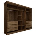 Ver imagem 5 de Guarda-roupa Casal Madalena 6 Portas 6 Gavetas 100% Mdf com Espelho - Panorama Móveis