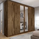 Ver imagem 1 de Guarda-roupa Casal Madalena 6 Portas 6 Gavetas 100% Mdf com Espelho - Panorama Móveis
