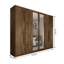 Ver imagem 6 de Guarda-roupa Casal Madalena 6 Portas 6 Gavetas 100% Mdf com Espelho - Panorama Móveis