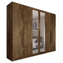 Ver imagem 3 de Guarda-roupa Casal Madalena 6 Portas 6 Gavetas 100% Mdf com Espelho - Panorama Móveis