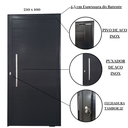 Ver imagem 6 de Porta Pivotante com Puxador Alumínio Preto Linha Veneza:Esquerda/ 210 x 100