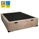 Ver imagem 2 de Cama Box Baú Casal Suede Mega Cama Bege 138x188x45cm