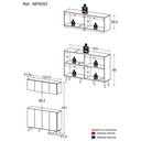 Ver imagem 3 de Conjunto Lavanderia Retrô Multiuso Armário Aéreo e Balcão Mp5053 Branco Branco