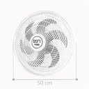 Ver imagem 2 de Ventilador Parede Lorena Branco Oscilante 127v Pás Prata