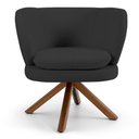 Ver imagem 2 de Poltrona Decorativa Sala de Estar Melissa Base Giromad Giratória C-465 Linho Chumbo - Domi