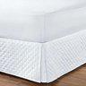 Saia Para Cama Box Casal Padrão Com Tecido Matelado Branco - 1