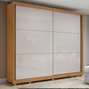 Ver imagem 2 de Guarda-roupa Casal 100% Mdf 2 Portas 6 Gavetas Easy Max com Pés Amendoa/off White