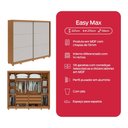 Ver mais imagens de Guarda-roupa Casal 100% Mdf 2 Portas 6 Gavetas Easy Max com Pés Amendoa/off White