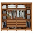 Ver imagem 3 de Guarda-roupa Casal 100% Mdf 2 Portas 6 Gavetas Easy Max com Pés Amendoa/off White