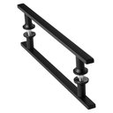 Ver imagem 1 de Puxador De Porta Preto Inox Vidro Pivotante 20cm M.S