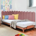 Ver imagem 2 de Cabeceira Painel Cama Queen Box Nuvem Suede Sandy 160 cm:Rosê