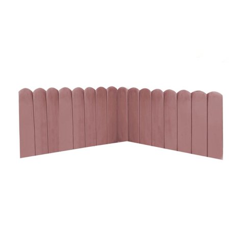 Cabeceira Painel Cama Queen Box Nuvem Suede Sandy 160 cm:Rosê