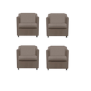 Ver imagem 1 de Kit 4 Poltronas Bia Decorativa Reforçada Recepção Clinica Salão Sala de Estar Suede:capuccino