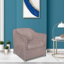 Ver imagem 2 de Kit 4 Poltronas Bia Decorativa Reforçada Recepção Clinica Salão Sala de Estar Suede:capuccino