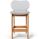 Ver imagem 6 de Kit 04 Banquetas Baixa Bar Cozinha Sala Jantar Fixa Betta L02 Imbuia Linho Cinza - Lyam Decor Banque