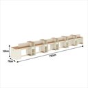 Ver imagem 6 de Estação de Trabalho 12 Lugares Office Smart 12 Mesas 10 Armários 1 Aparador - Off White e Cedro