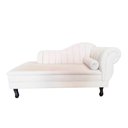 Ver imagem 3 de Recamier Decorativo Divã Amsterdã 147cm Lado Esquerdo Bouclé Marfim