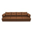 Ver imagem 6 de Sofá Retrátil Elétrico Sala de Estar Nolan Bipartido 414cm Conforto Premium em Couro Caramelo G58 - 
