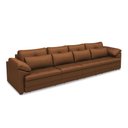 Ver imagem 2 de Sofá Retrátil Elétrico Sala de Estar Nolan Bipartido 414cm Conforto Premium em Couro Caramelo G58 - 