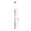 Ver imagem 4 de Lustre Pendente Skylight Dna 3078S LED Bivolt Dourado/Translucido