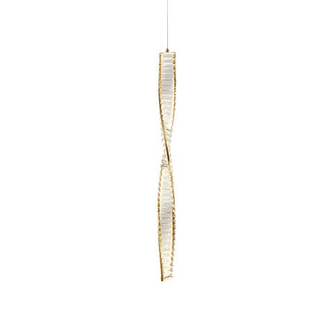 Lustre Pendente Skylight Dna 3078S LED Bivolt Dourado/Translucido