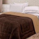 Ver imagem 2 de Coberdrom 2 em 1 Liso Avelulado Quentinho Queen Tabaco Casa Dona