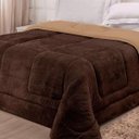 Ver imagem 3 de Coberdrom 2 em 1 Liso Avelulado Quentinho Queen Tabaco Casa Dona