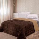 Ver imagem 1 de Coberdrom 2 em 1 Liso Avelulado Quentinho Queen Tabaco Casa Dona