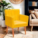 Ver imagem 2 de Poltrona Cadeira para Sala Elegante Confortável e Reforçada Carol Suede