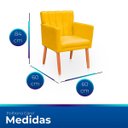 Ver imagem 6 de Poltrona Cadeira para Sala Elegante Confortável e Reforçada Carol Suede