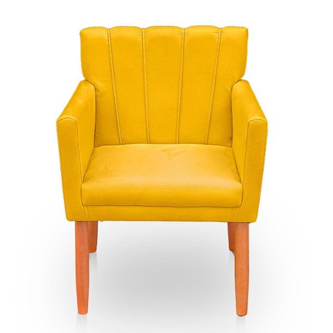 Poltrona Cadeira para Sala Elegante Confortável e Reforçada Carol Suede