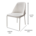 Ver imagem 2 de Kit 6 Cadeiras de Jantar Bella Linho Palha e Metal Champanhe