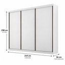 Ver imagem 4 de Guarda Roupa 3 Portas Veneza sem Espelho 100% MDF Mais Móveis
