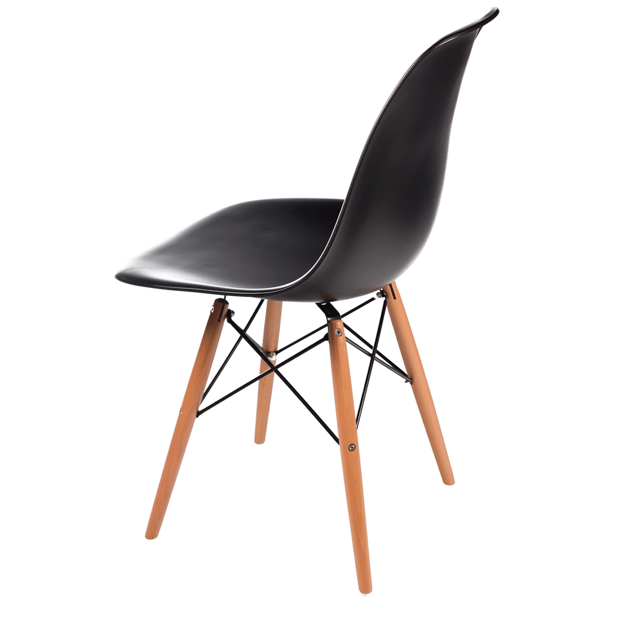 Kit 4 Cadeiras Eames Eifell 130pp Cor:preto - 4