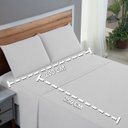 Ver imagem 4 de Lençol Cama Box Casal 200 Fios 4 Peças Conjunto com Virol 100% Algodão:branco
