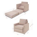 Ver imagem 2 de Poltrona Simi 2 em 1 Poltrona Cama Rosé Estofama
