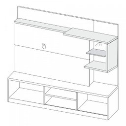 Estante Home Theater para TV Até 65 Polegadas Dinamarca Espelho Plus Mavaular - 8 Estante Home Theater para TV Até 65 Polegadas Dinamarca Espelho Plus Mavaular - 8