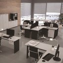 Ver imagem 2 de Mesa para Escritório Retangular em L Pé Painel 160cm Espresso Móveis