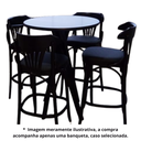 Ver imagem 1 de Banqueta Bianca Estofada Facto Vegan Preto Gourmet Bancada Cozinha Bistrô Tabaco