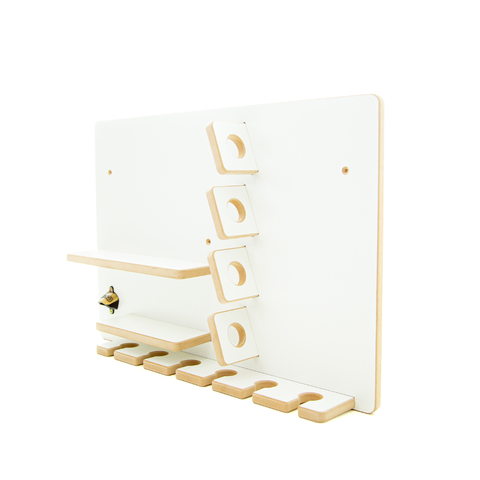 Bar Barzinho Abridor Adega Parede Decoração Mdf Branco