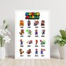 Quadro Decorativo Super Mário Bros Evolução 45x34cm - 1