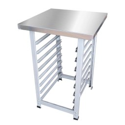 Mesa Bancada Estante Inox para Forno Gran Chef Fcv Gpaniz com Suporte Assadeira 35x35 - 3
