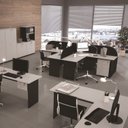 Ver imagem 2 de Mesa para Escritório Retangular Pé Metálico 135cm Espresso Móveis