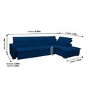 Ver imagem 2 de Sofá Istambul 3.80x1.90m Retrátil e Reclinável com Chaise - Azul