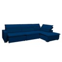Ver imagem 1 de Sofá Istambul 3.80x1.90m Retrátil e Reclinável com Chaise - Azul