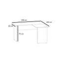 Ver imagem 3 de Mesa para Escritório Retangular em L Pé Metálico 160cm Espresso Móveis