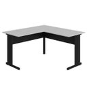 Ver imagem 2 de Mesa para Escritório Retangular em L Pé Metálico 160cm Espresso Móveis