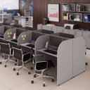 Ver imagem 2 de Mesa Call Center Retangular Individual Espresso Móveis